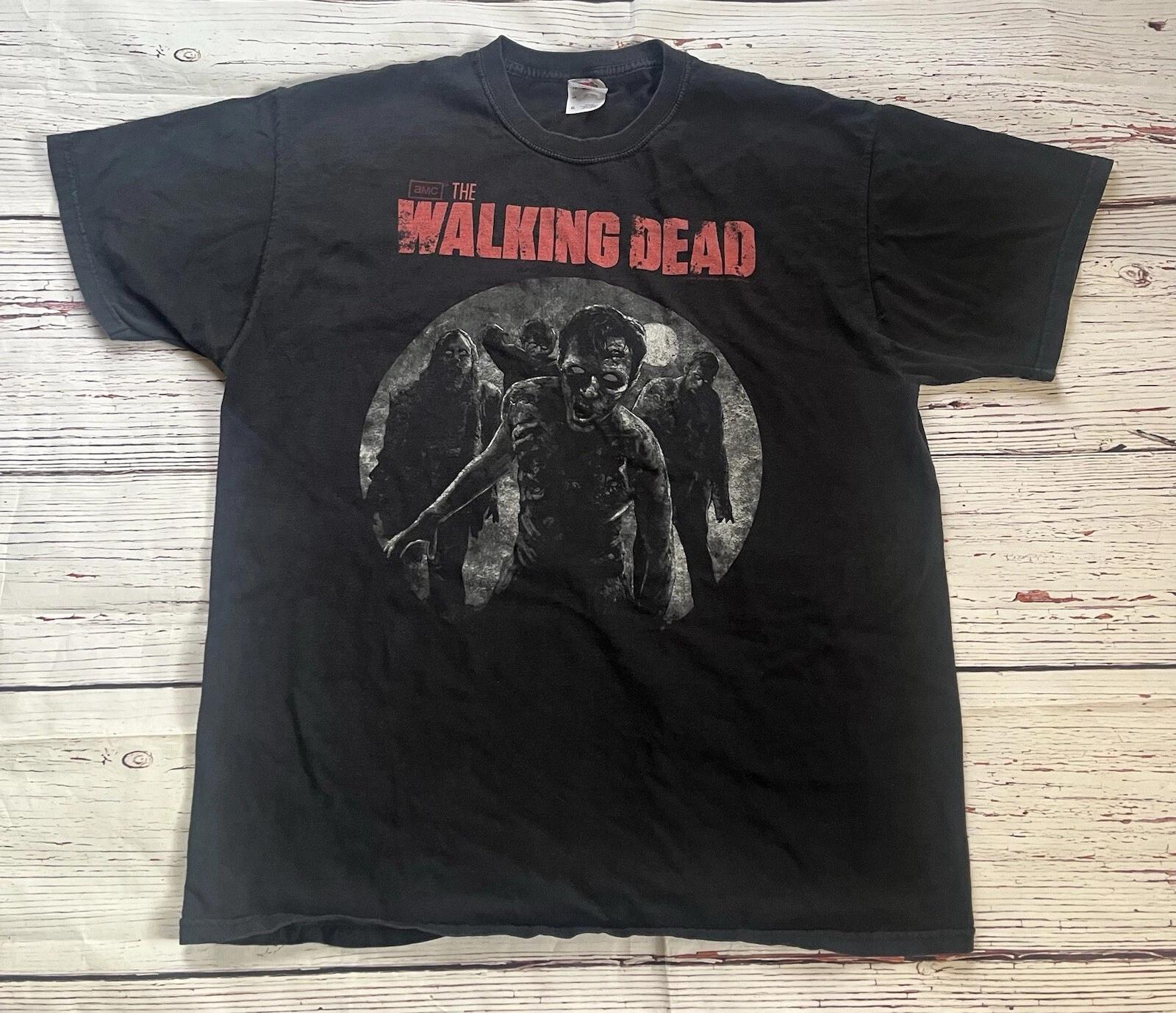 The Walking Dead T-Shirt Mens XL AMC 2012 Promo Black Zombie Graphic XL