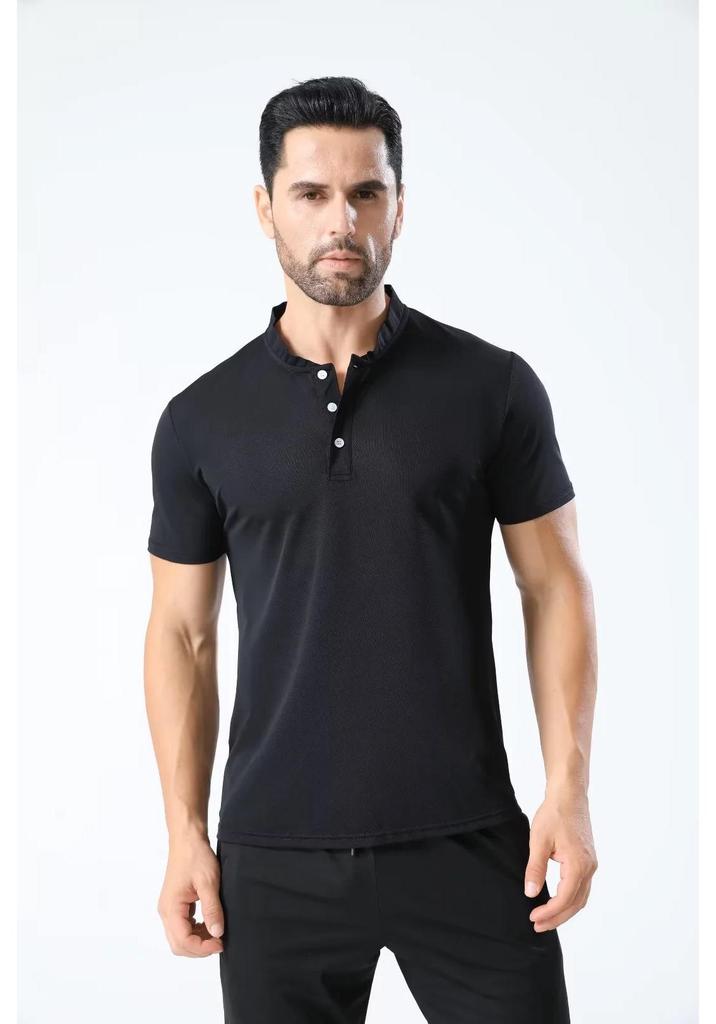 Men's Summer Short Sleeve Quick-Dry Sports T-shirt for Tennis, Baseball, Running, and Fitness