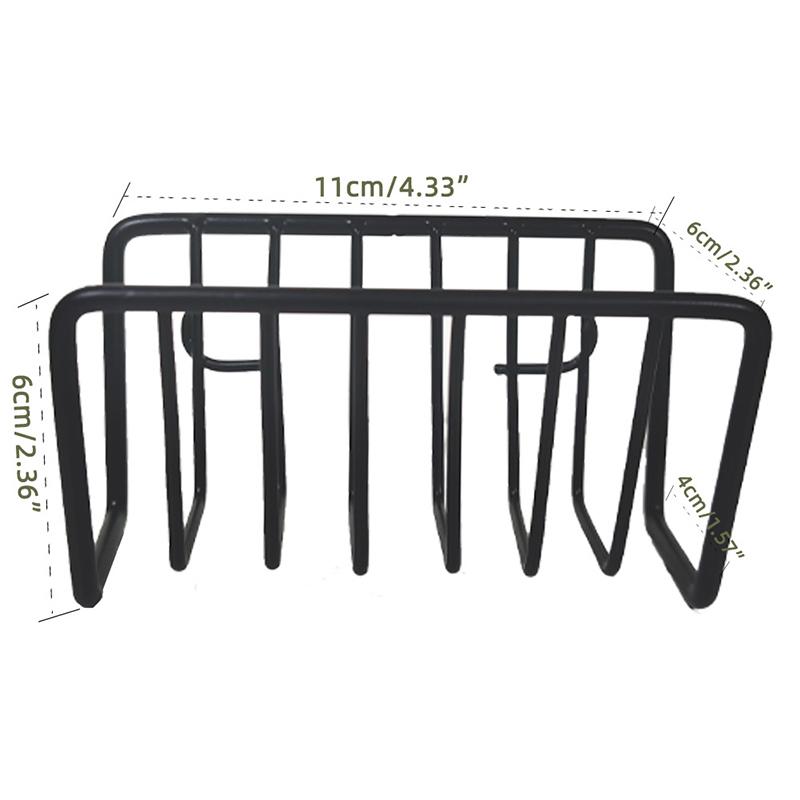 Iron Sponge Holder Wall-Mounted Sponge Holder for Kitchen Sink Suction Cup Sponge Storage Shelf No Drill Over Sink Organizer