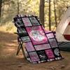 Horse Love Happiness Lifestyle Quotes Collection Personalized Outdoor Blanket Customize Your Name Ultrasoft Suitable For Picnics Outdoor Travel And