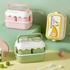With Cutlery Lunch Storage Box Large Capacity Creative Cartoon Student Office Worker Bento Case