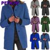 Jaquetas e casacos femininos vintage casual cor sólida estampa outono inverno manga comprida