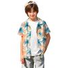 Jungen kurzärmeliges Hawaiihemd, Kinder Sommer Hemd mit Knöpfen