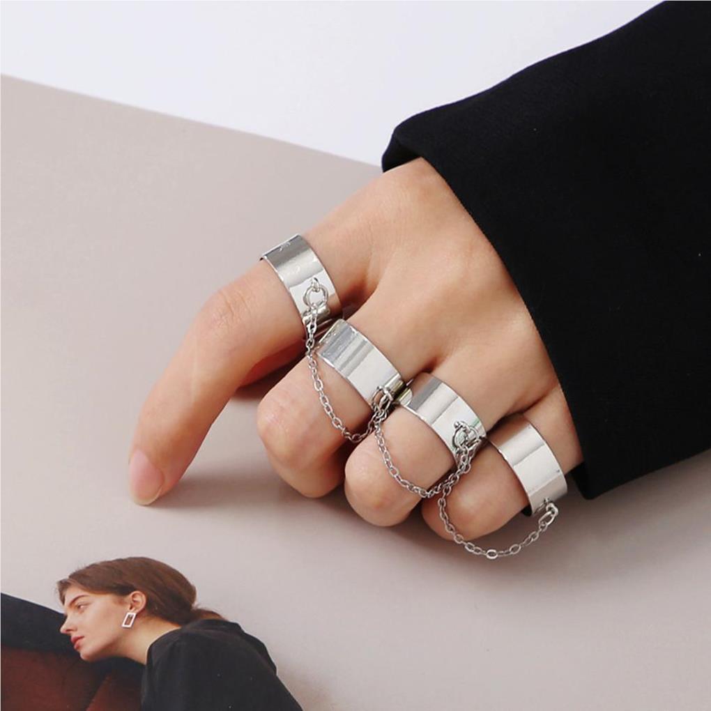 Punk Opening Ring Cool Hiphop Fashion Party Beach Work Date Wedding Bride Trendy Decoration Street Jewelry for Women Man