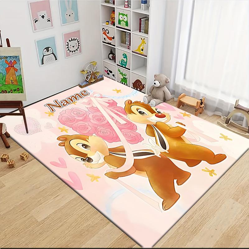 Custom Name Chip 'n' Dale Adventure Carpet Rug Customizable Soft Washable Anti-Slip Home Living Room Sofa Mats Personalized Rug. 0909390