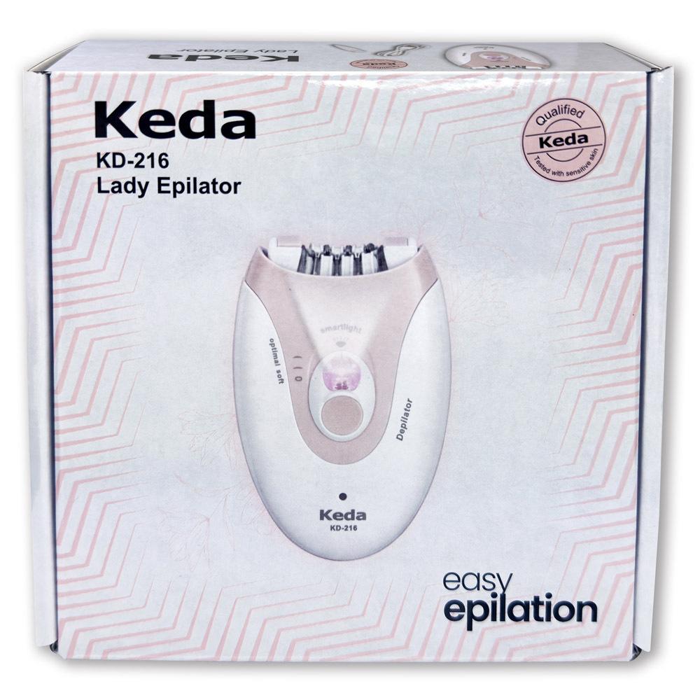 KEDA KD-216 Electric Hair Remover for Face, Hands, Legs & Bikini Line, Portable Epilator with Type-C Cable, Full Body Hair Removal Device