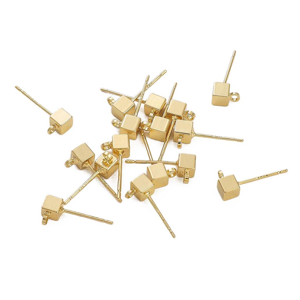 Měděné čtvercové malé čtvercové závěsné náušnice pro vlastní výrobu šperků