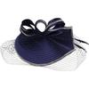 Cappellino Fascinator da Donna per Festa del Tè Cocktail Fascia per Capelli Rete Blu Navy Acconciatura da Matrimonio Stile Vintage Anni '20 Accessorio per Occasioni Speciali