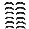 New 12x Black Short Plush Fake Moustache Self-adhesive Party Fancy Dress False Beard