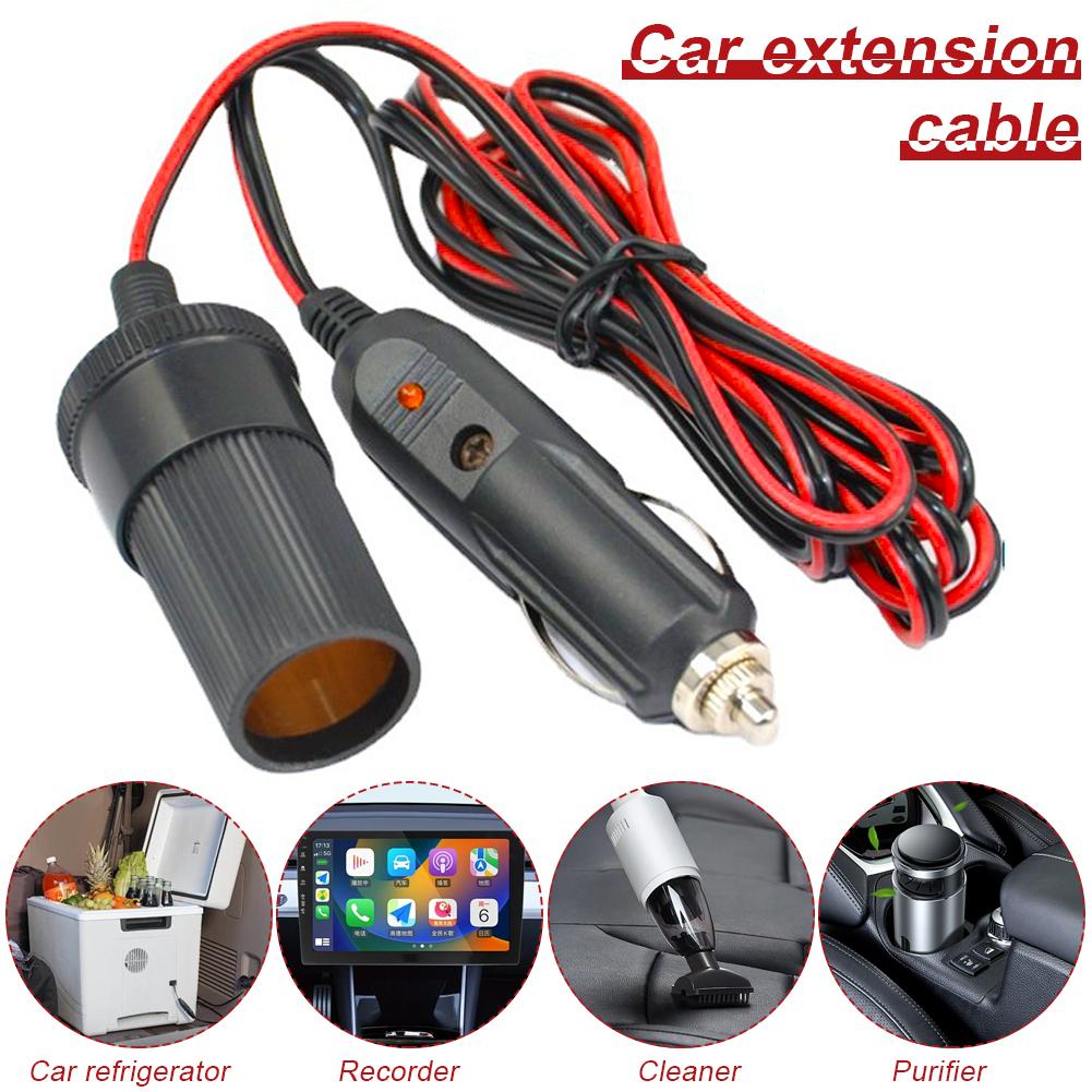 2M/5M Car Cigarette Lighter Extension Cable 12/24V 10A Car Charger Car Socket Power Adapter Cigarette Lighter Extension Cord