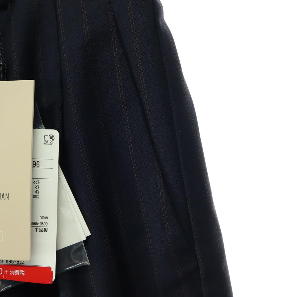 Pantalon en laine PLST à rayures, plis sur le devant, M, bleu marine, pour femme, d'occasion