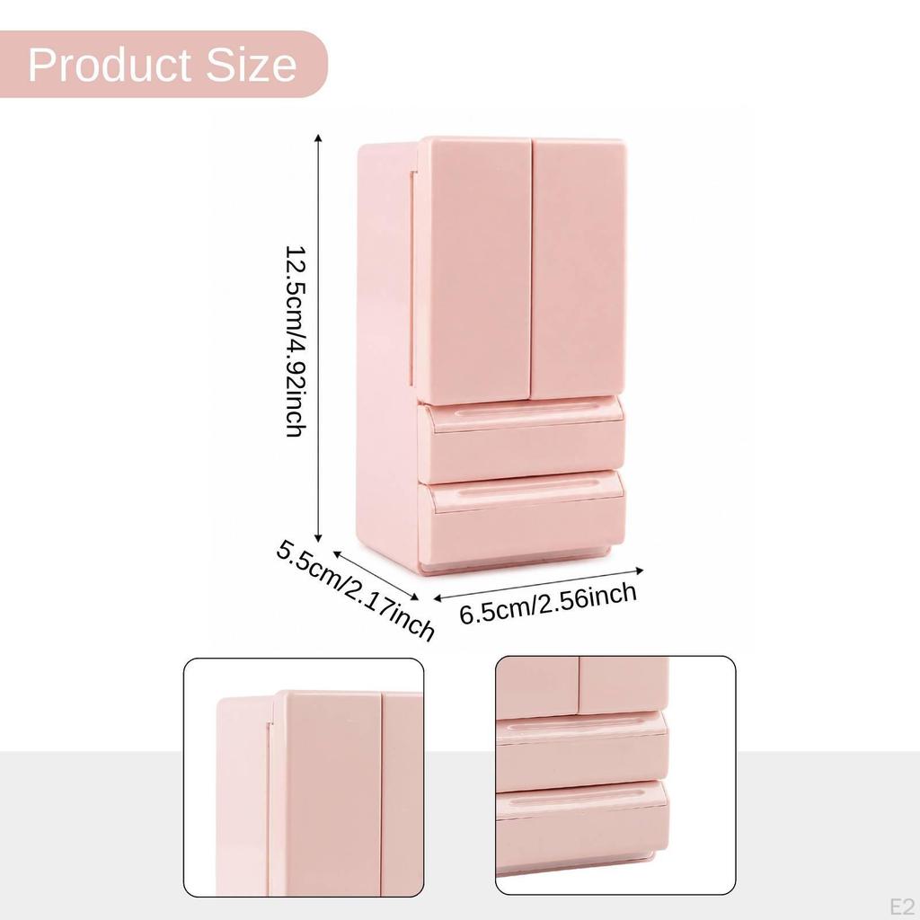 Miniature Dollhouse Fridge Refrigerator Model Kids Toys Appliance Prop Decor Decoration