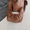 Fashionable PU Tote Bag Women's Multi Pocket Handbag with Adjustable Shoulder Strap Everyday Carry Bag