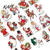 Lightweight Wood Hanging Ornaments Retro Wooden Christmas Ornaments, Xmas Tree Pendants with Rope, Rustic Santa Claus Holiday Party Supplies