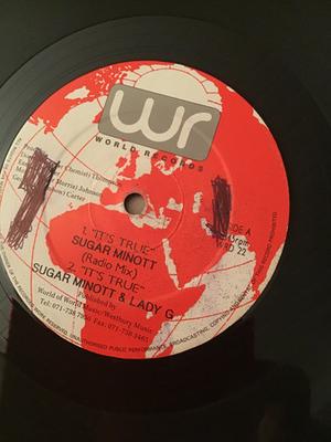 12inch Record SUGAR MINOTT  Its True Radio Mix WRD22 World Records Jamaica Reggae Ska  Dub Used