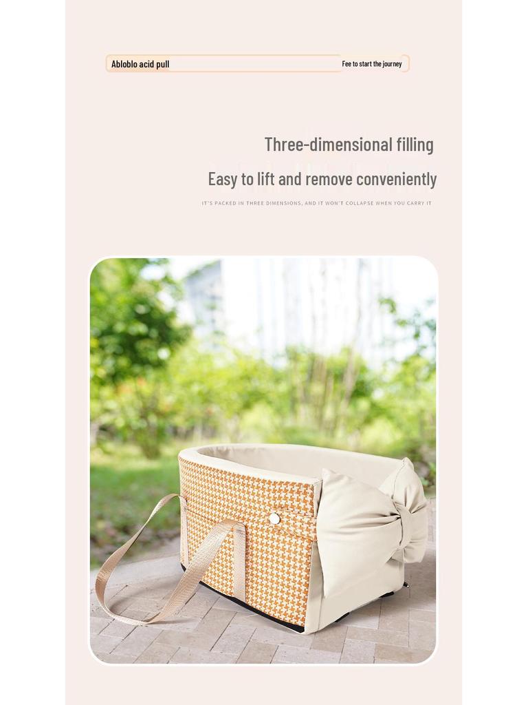 BLOBLO Pet Travel Console Nest for Dogs and Cats - Safe Universal Car Seat