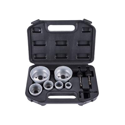 Tungsten Hole Saws 9Pcs In Case /Silver