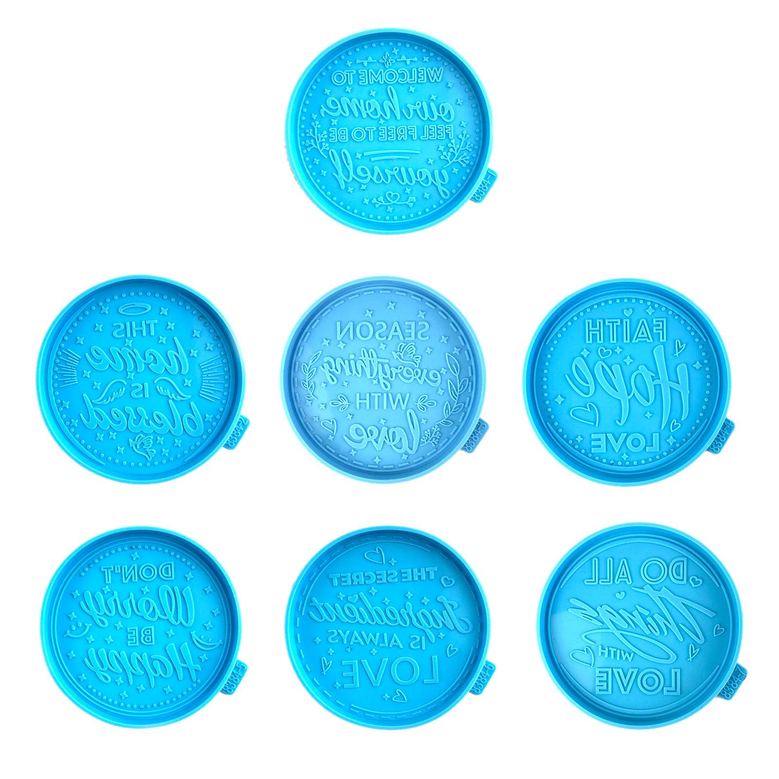 

7шт. Формы для подставок под тарелки, силиконовые формы для подносов, формы для литья из эпоксидной смолы для литья своими руками, украшения дома синий