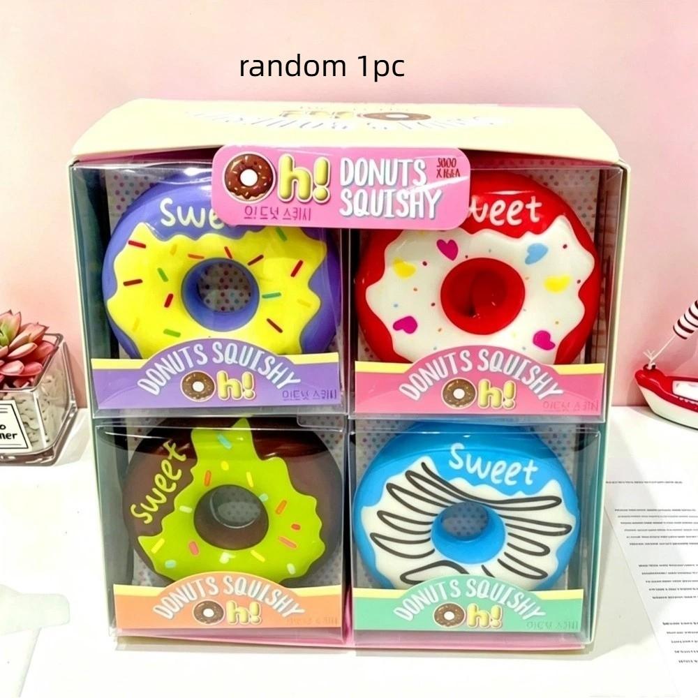 Soft Rubber Egg Donut Squeeze Toy Oversized Size Fidget Toy Rubber Pressure Toy for Kids Adults