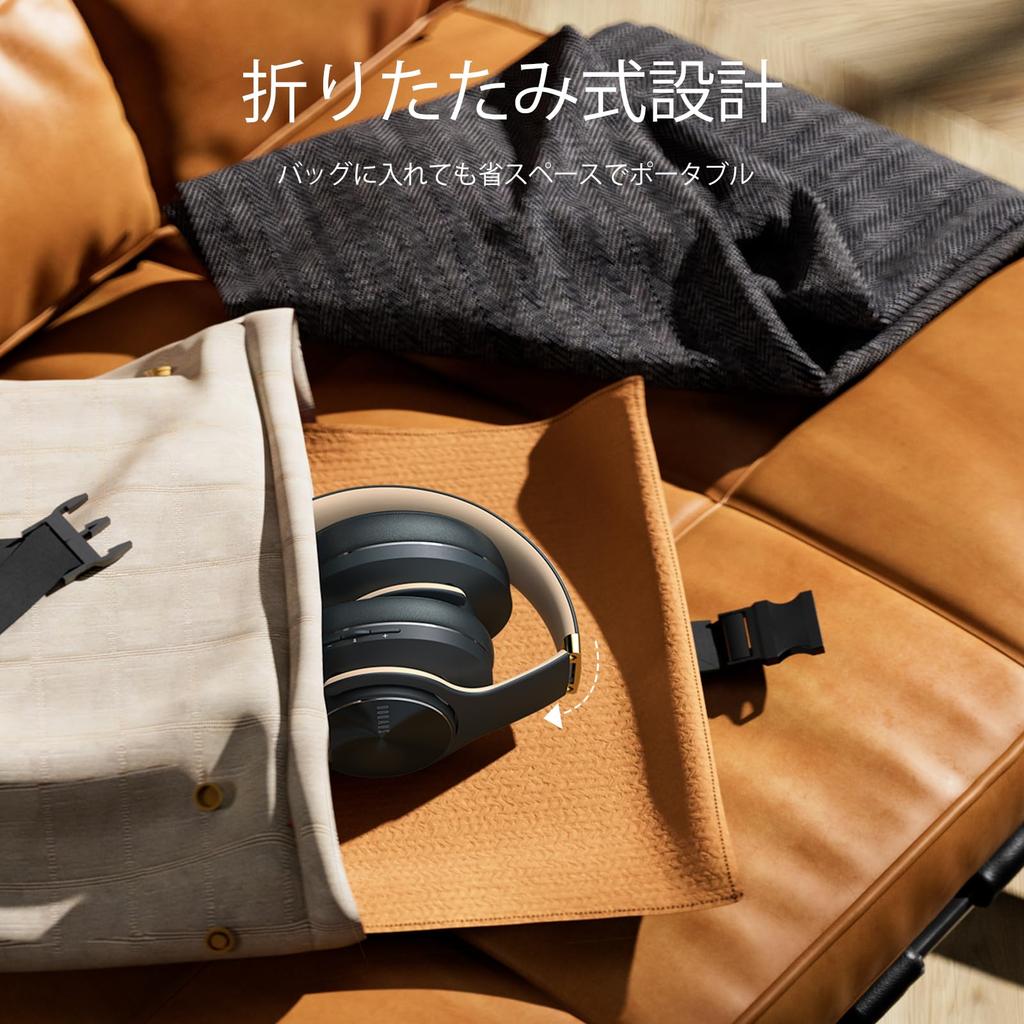 DOQAUS LIFE3 Bluetooth Wireless Up To 80 Hours of Continuous 3 EQ Sound Headphones with Wired Memory Gentle On the Compatible with Mobile and Walkmans