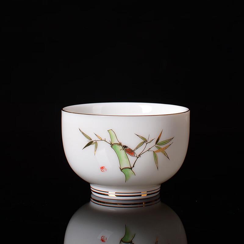 Chaxun Dehua Mutton Fat Jade White Porcelain Luohan Teacup