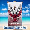 Beach Towel Custom Name Text, Quick Dry Large Towel For Beach HomePoland
