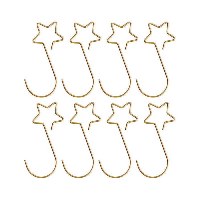 Star Shape Anti Rust Metal Wire Christmas Tree Hooks