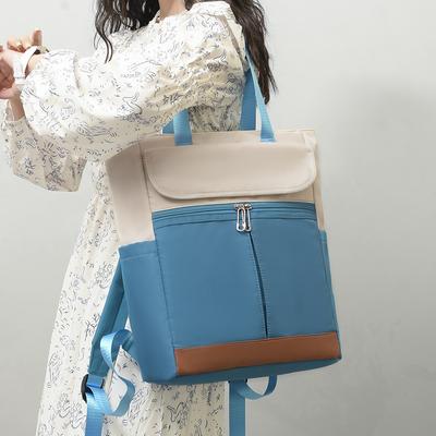 Oxford stof unisex rugzak nieuwe mode kleurblokkering outdoor hoge capaciteit reis schoudertas