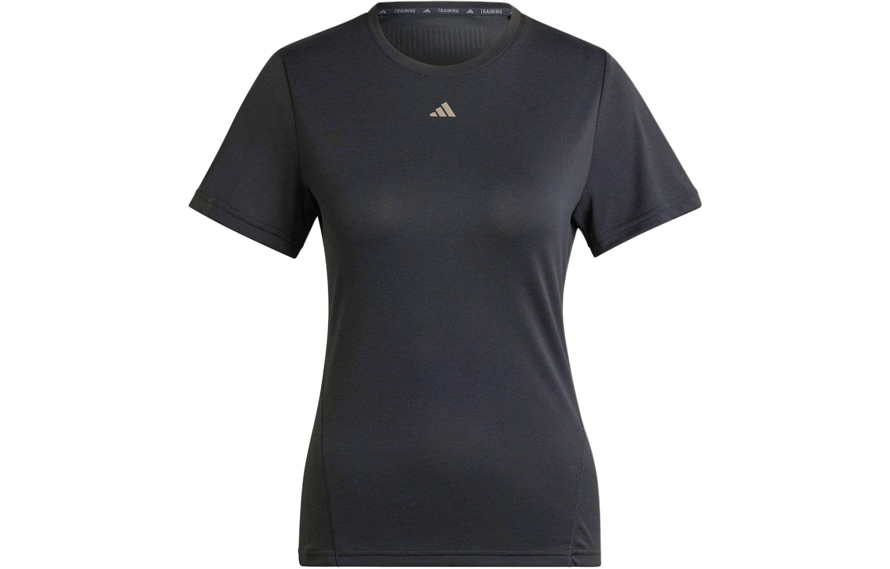 Adidas HIIT T Shirts Women s Black Crew Neck Moderate Straight Fit IU1123 L