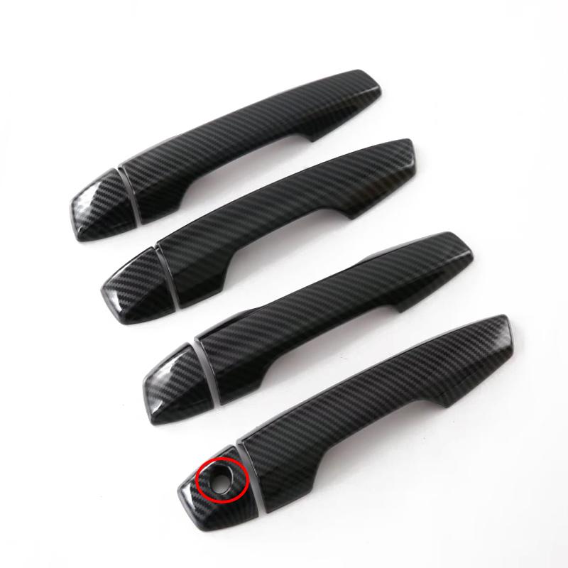 For Mitsubishi Outlander   Auto Styling Accessories ABS Carbon Fiber Chrome  Exterior Side Door Handle Bowl Cover Trim