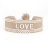Customizable Women's Fashion Letter Tassel Embroidery Bracelet
