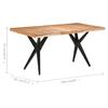 Dining Table 160x80x76 Cm Solid Acacia Wood