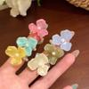 Romantic Fashion Dopamine Colorful Flower Imitation Pearl Beaded Rings for Women Sweet Vacation Finger Jewelry Accessories Gift