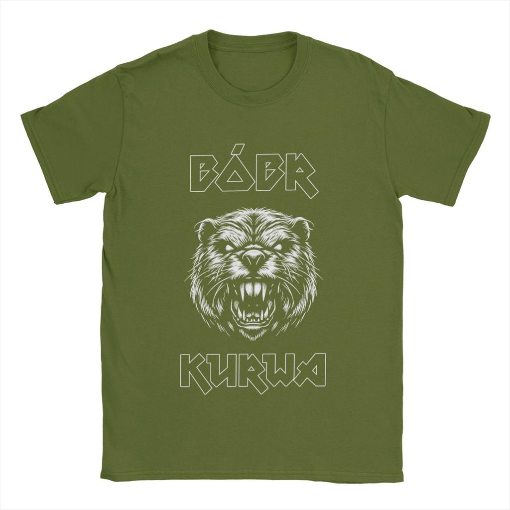 Men Metal Bober Kurwa Beaver Boberek T Shirts Pure Cotton Tops Amazing Short Sleeve Round Collar Tee Shirt Summer T-Shirts