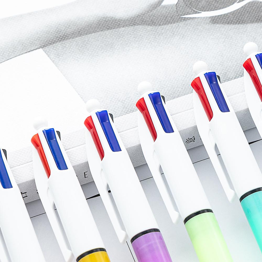 4-Farb-Stift Kreative Bunte Einziehbare Kugelschreiber Multifunktionsstift Für Marker Schreiben Schreibwaren