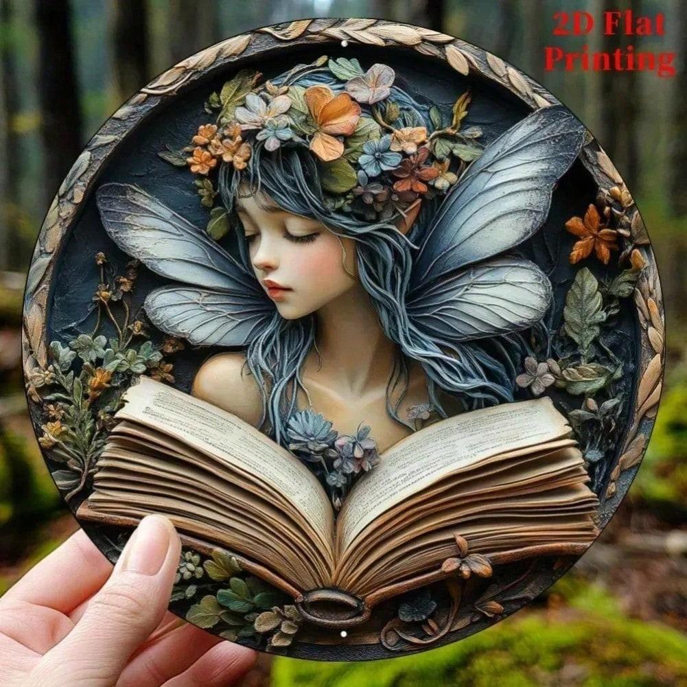 

Fairy Book Garden Metal Wall Art Decor 20x20 разноцветный