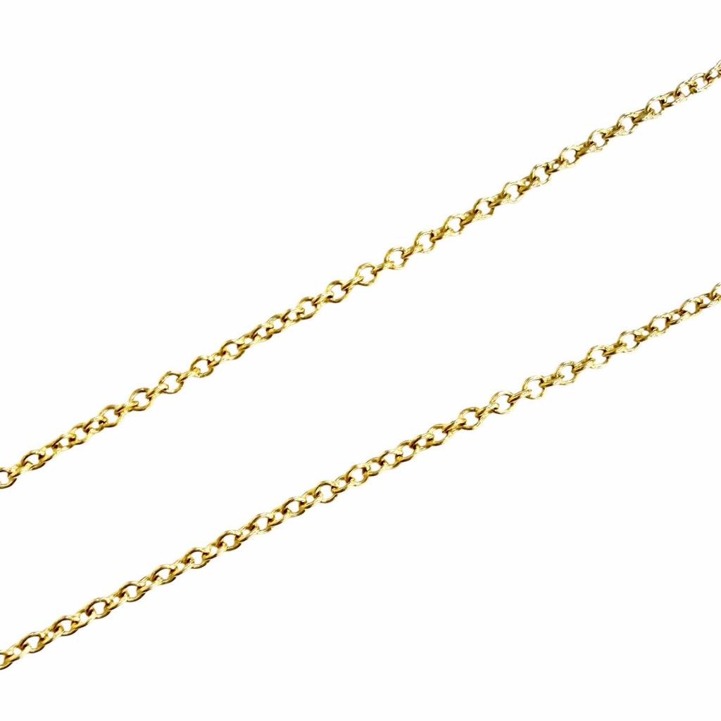 Great TIFFANY&Co. Necklace By the Yard 1P Diamond Necklace 750 YG Used