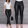 Womens PU Leather Slim Fit Pants Winter Casual Sexy Trousers