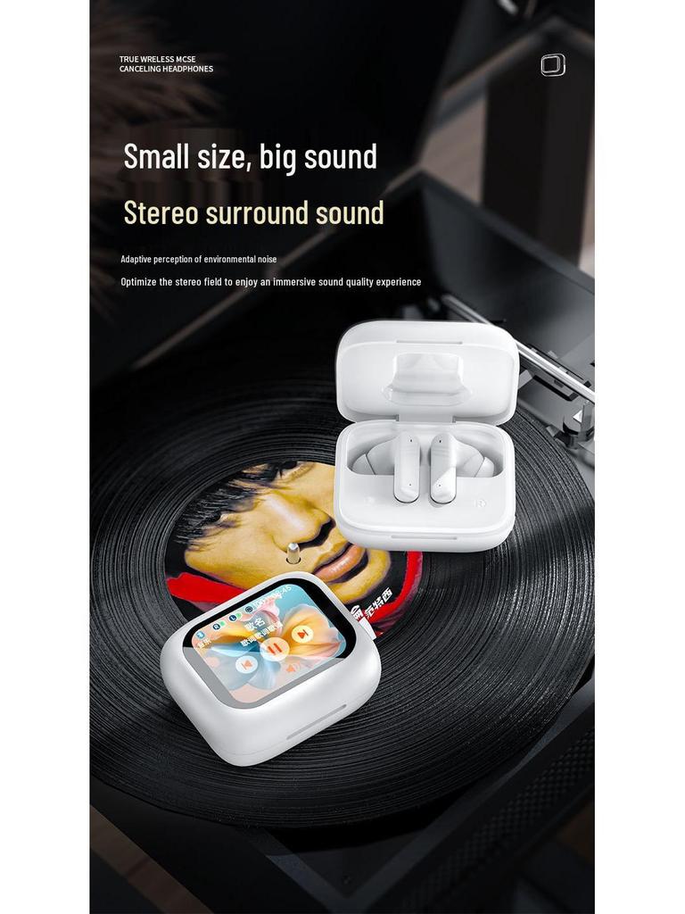 AI-Powered ANC+ENC Smart In-Ear Headphones with LCD Display