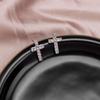 Zircon Stud The Cross Geometric Stud Earring Women Fashion Punk Style Rock Jewelry Girls Gift