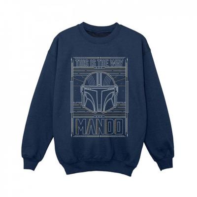 Chlapecká mikina The Mandalorian The Way Outline Helm