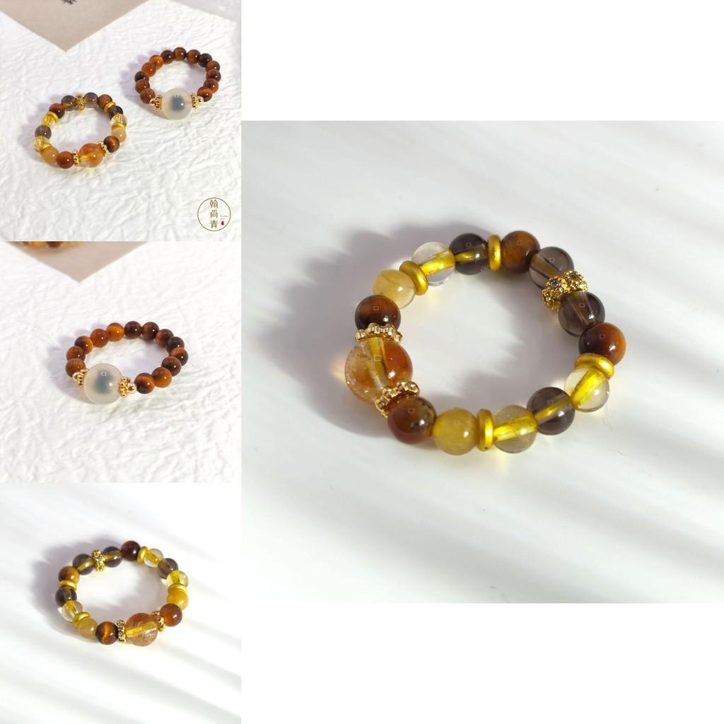 Crystal Trendy Womens Beaded Rings Set Showcasing Rich Colors And Design Elegant