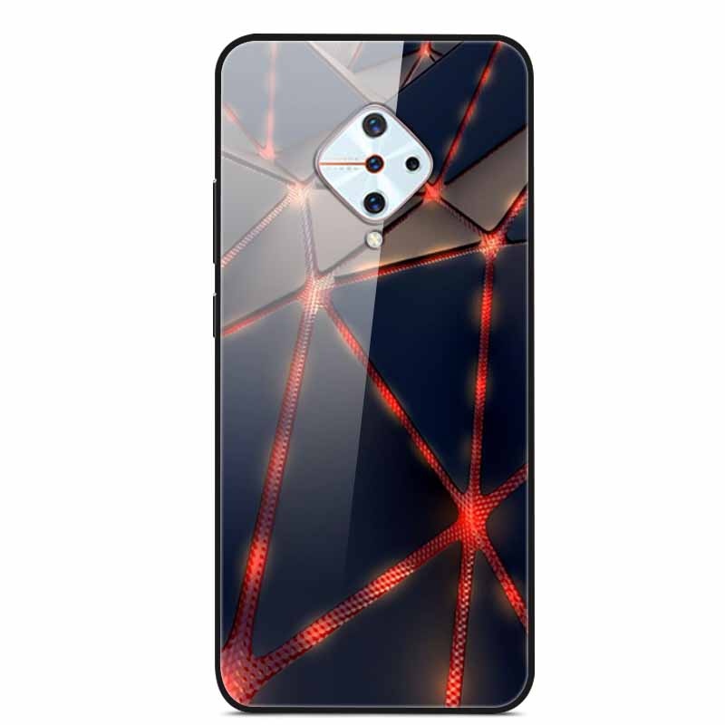 Tempered Glass Case For Vivo V17 Case Russia Glass Back Cover Soft Bumper For Vivo V17 Phone Cases V 17 Funda Y9s S1 Pro Coque