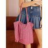 Cute Women's Plaid Tote Bag, Summer Bag, for Picnic
