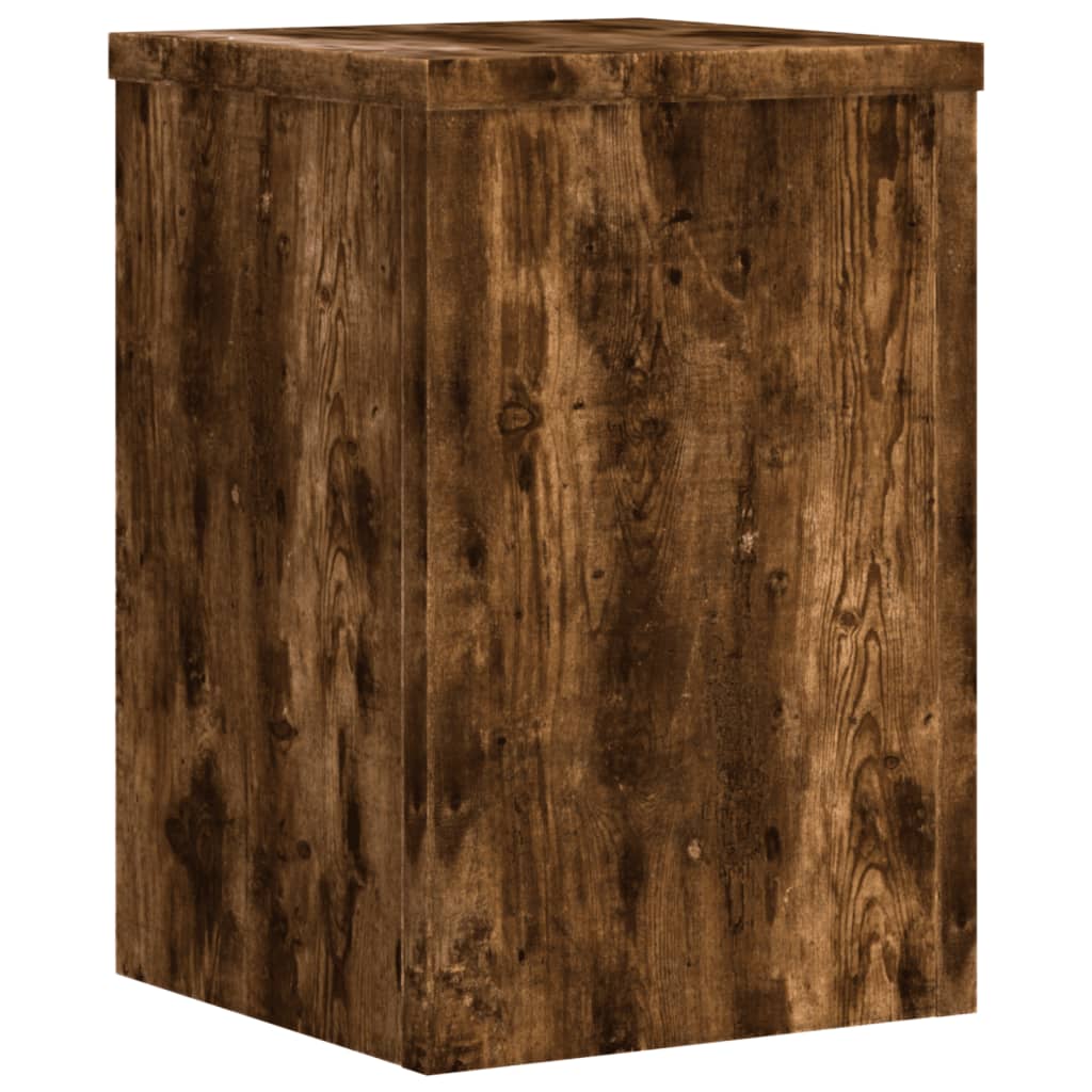 Pflanzenständer 2 Stück Geräucherte Eiche 20 x 20 x 30 cm Holzwerkstoff