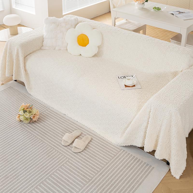 Modern Simple Solid Color Sofa Throw Cover Non-slip Sofa Towel Nordic Dust Anti-scratch Protection Cover Sofa Mat Blanket