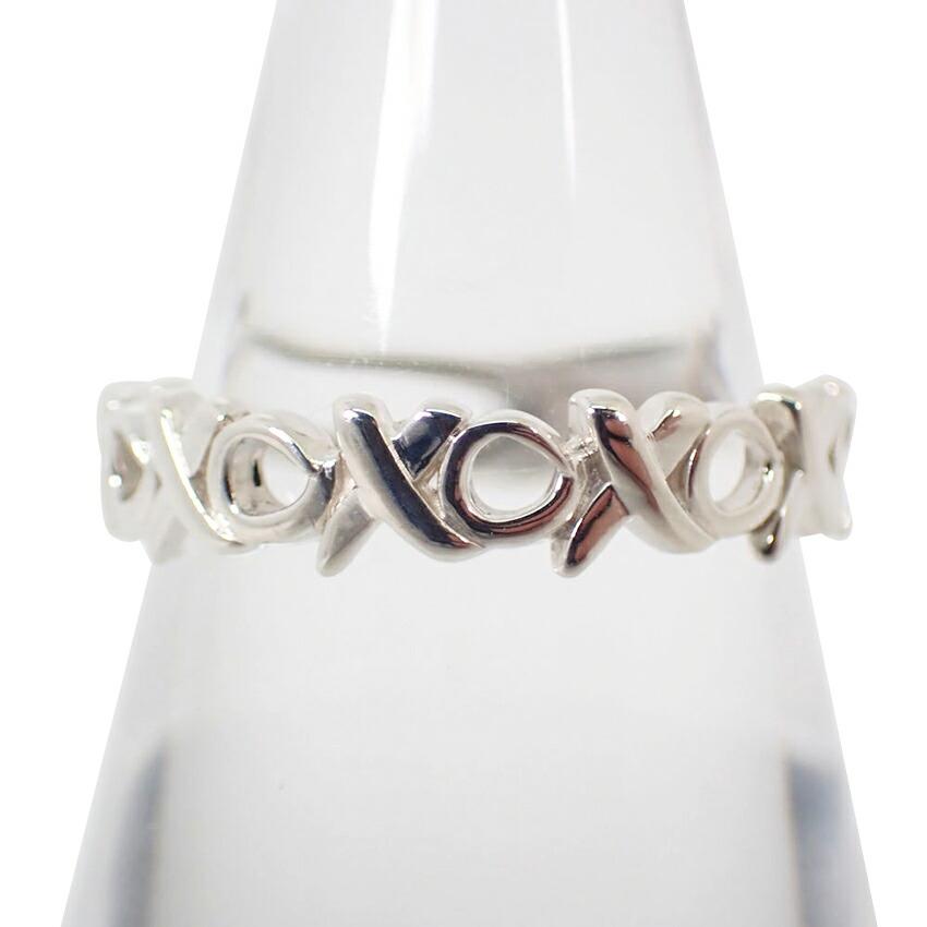 

Pre-owned Tiffany & Co. Paloma Picasso Love & Kiss Ring, Size 12.5, Silver (Ag925)