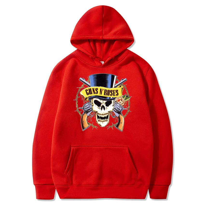 Guns N' Roses Hoodies Musik Hard Rock Band Schädel Druck Streetwear Unisex Frauen Mode Übergroßen Sweatshirts Hoodie HipHop Pullover