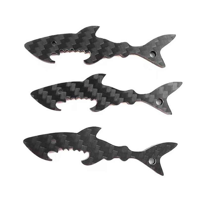 Carbon Fiber Beer Bottle Opener Unique Shark And AK47 Gun Shape Ultralight Kitchen Tool Best Gift for Men Soldier 1/3PCS