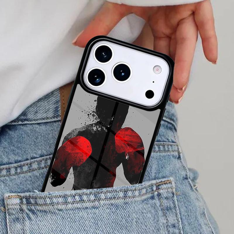 Boxing Gloves Phone Case for iPhone 16e 15 14 13 12 17 Pro Max Plus Air 17pro Cover Coque